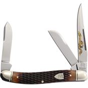 Rough Rider 2629 30th Anniversary Stockman Knife Brown Bone Handles