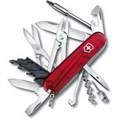 Swiss Army 17725T CyberTool 34 Ruby Knife Red Translucent Handles