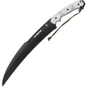 TOPS X16G01 X16 Ginunting Fixed Blade Black Linen Micarta Handles