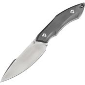 Kansept G007A7 Luccio Satin Clip Point Fixed Blade Knife Gray Handles