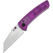 Kansept 1015V10 Main Street Stonewash CrossLock Knife Purple Handles