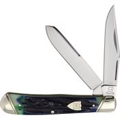 Rough Rider 2634 Bluegill Trapper Knife Blue/Green Bone Handles