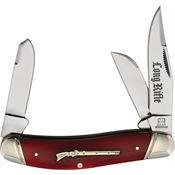 Rough Rider 2619 Long Rifle Sowbelly Knife Red Bone Handles