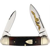 Rough Rider 2627 30th Anniversary Canoe Knife Brown Bone Handles