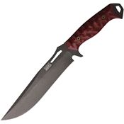 Dawson 48799 Seraphim SP Midnight MagnaCut Bowie Fixed Blade Knife Black /Red G10 Handles