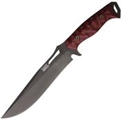 Dawson 48812 Seraphim CP Midnight MagnaCut Bowie Fixed Blade Knife Black /Red G10 Handles