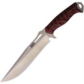 Dawson 49116 Seraphim SP Satin MagnaCut Bowie Fixed Blade Knife Black /Red G10 Handles