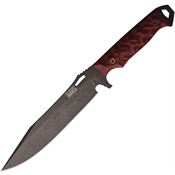 Dawson 16661 Marauder XL Midnight Fixed Blade Knife Red Handles