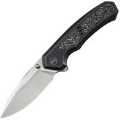 WE 240883 Corwyn Satin Drop Point Framelock Knife Alum Foil Carbon Fiber Handles WE 240883 Corwyn Satin Drop Point Framelock Knife Alum Foil Carbon Fiber Handles